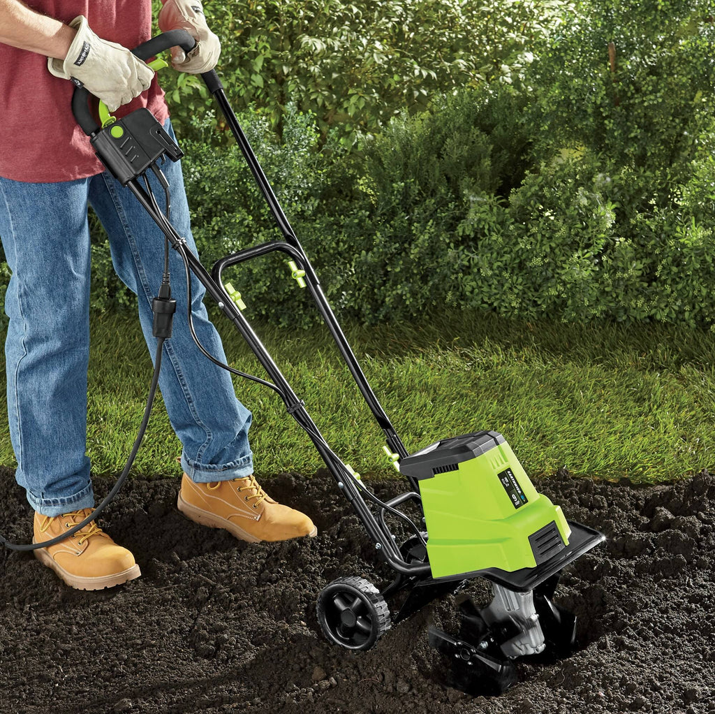 9 Amp Corded Electric Tiller Cultivator S1090