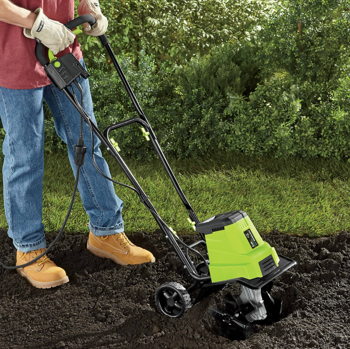 9 Amp Corded Electric Tiller Cultivator S1090