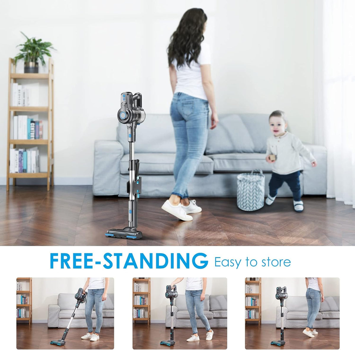 Cordless Stick Vacuum with Detachable Battery L865725