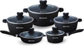 Die-Cast Aluminum Nonstick Marble Granite Cookware Set W8160