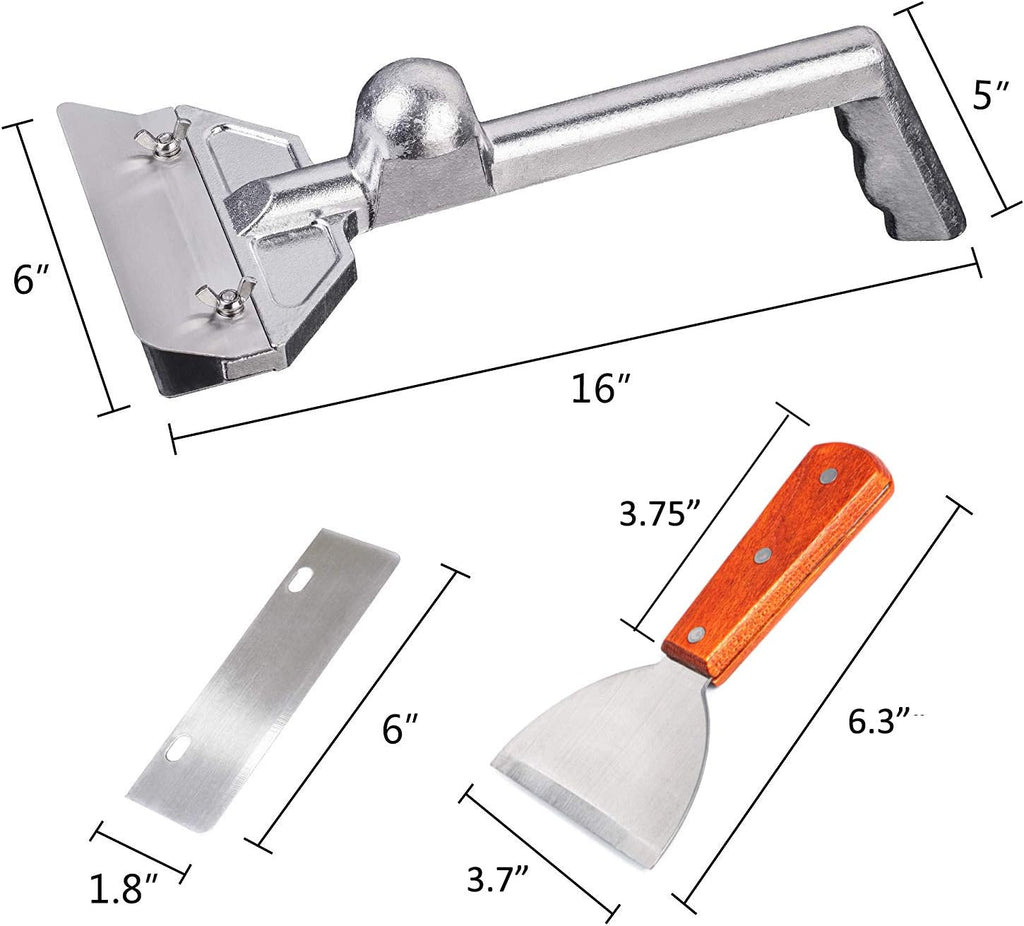 Aluminum Die-Cast Grill Scraper Set with 4 Replacement Blades G302508
