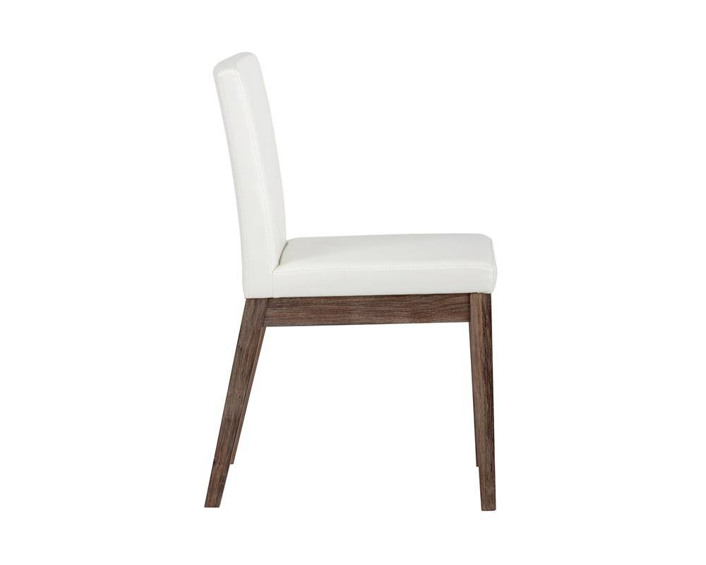 White Faux Leather Dining Chair W411