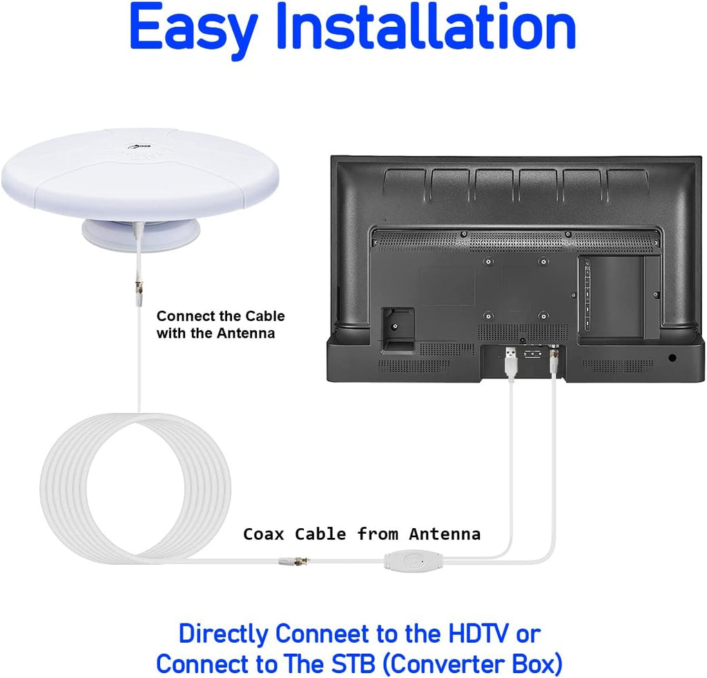 Amplified Digital HD TV Antenna with Magnetic Base, Pack of 2 P6696