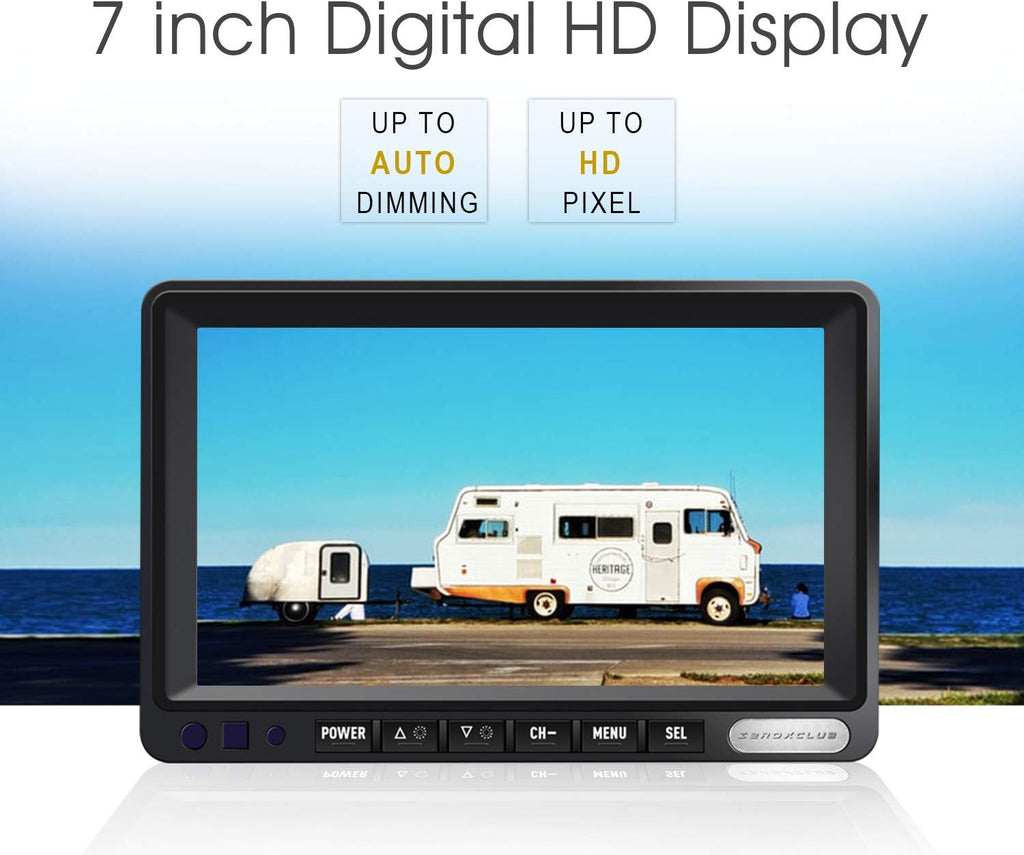 Wireless Backup Camera System Kit with 7’’ LCD Monitor H296