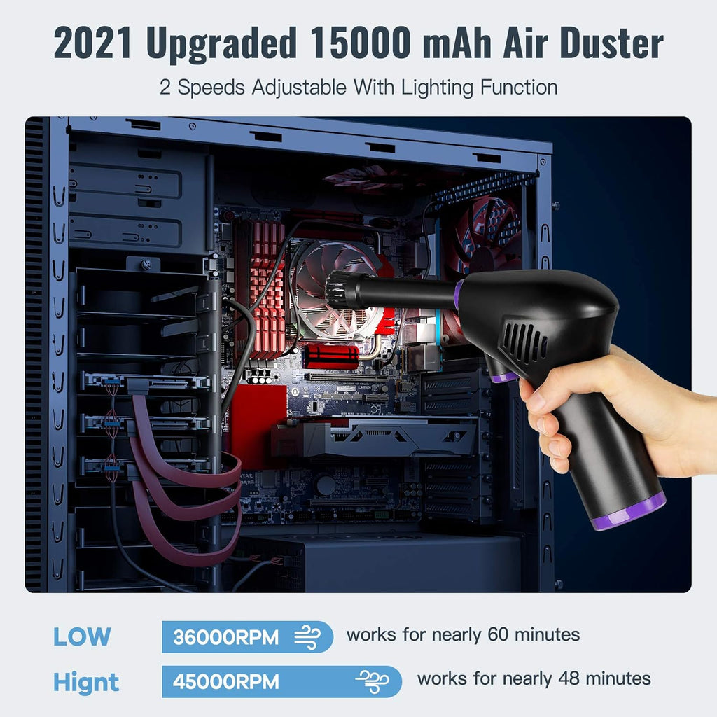 Cordless Air Duster with LED Light, Pack of 2 Q2660