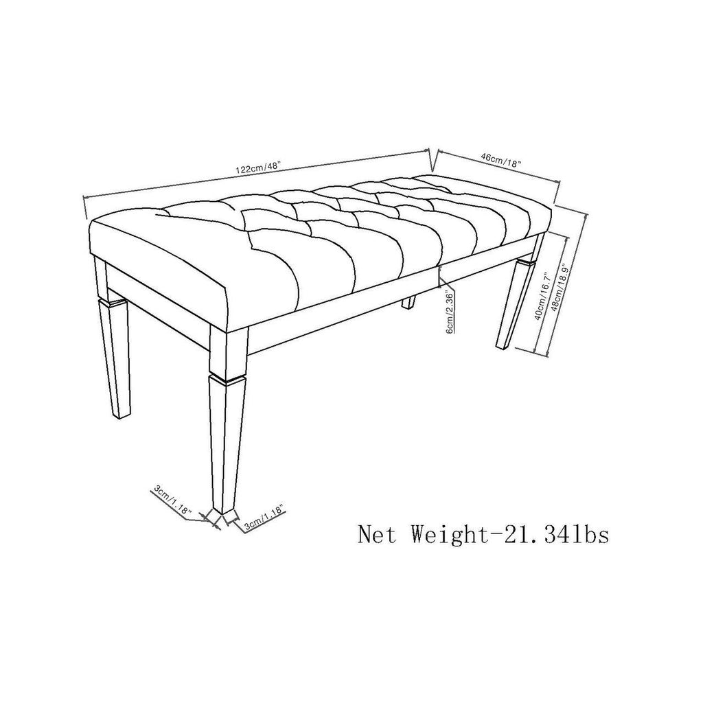 Distressed Saddle Brown Rectangle Ottoman Bench G7036