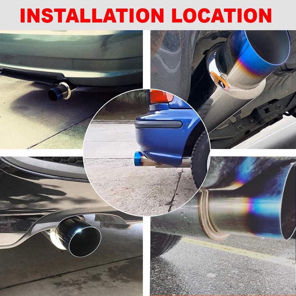 2.5 Inlet 4 Outlet Stainless Steel Exhaust Muffler, Pack of 2 D832