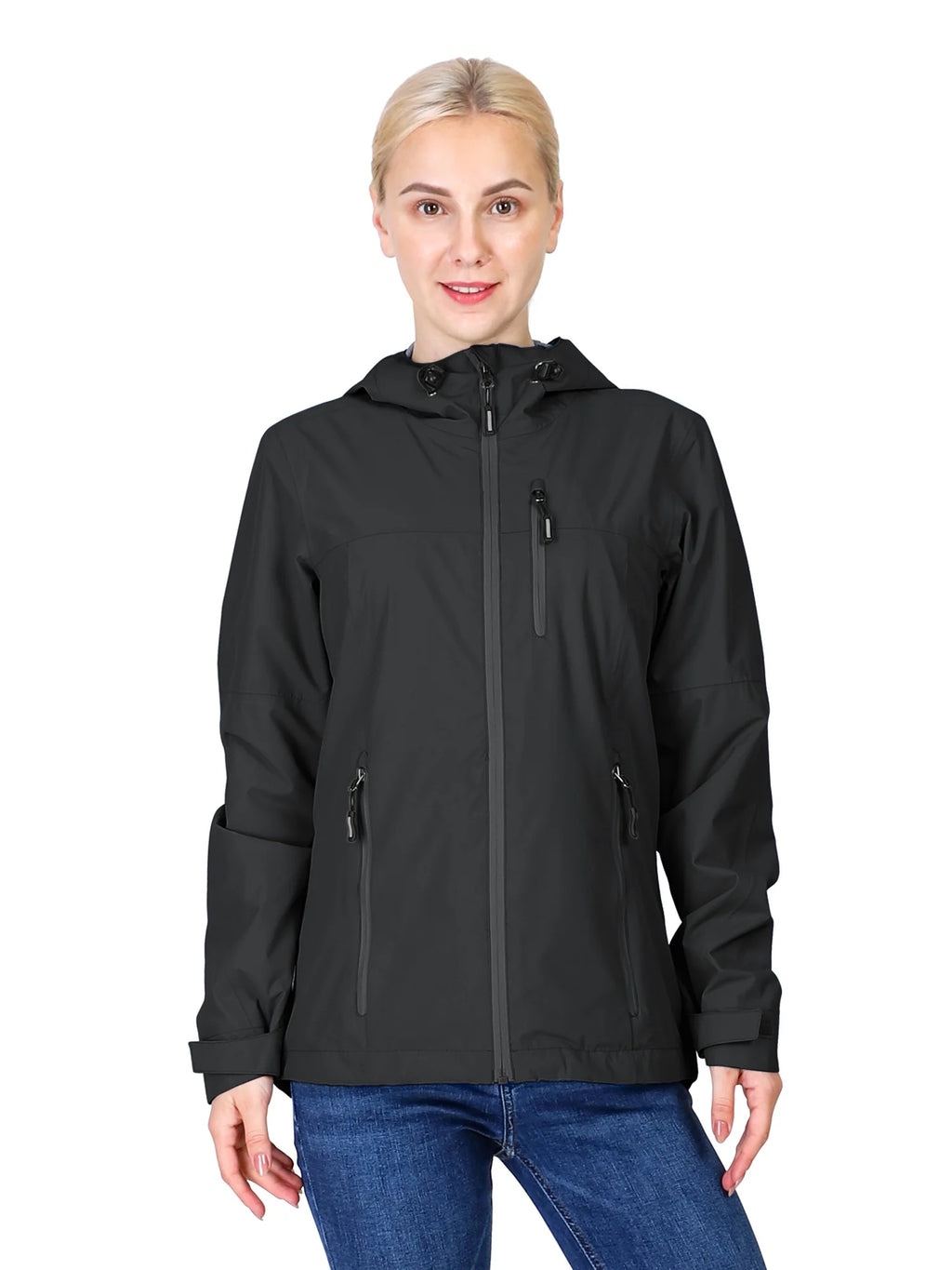 Lightweight Packable Waterproof Rain Jacket with Hood C21959