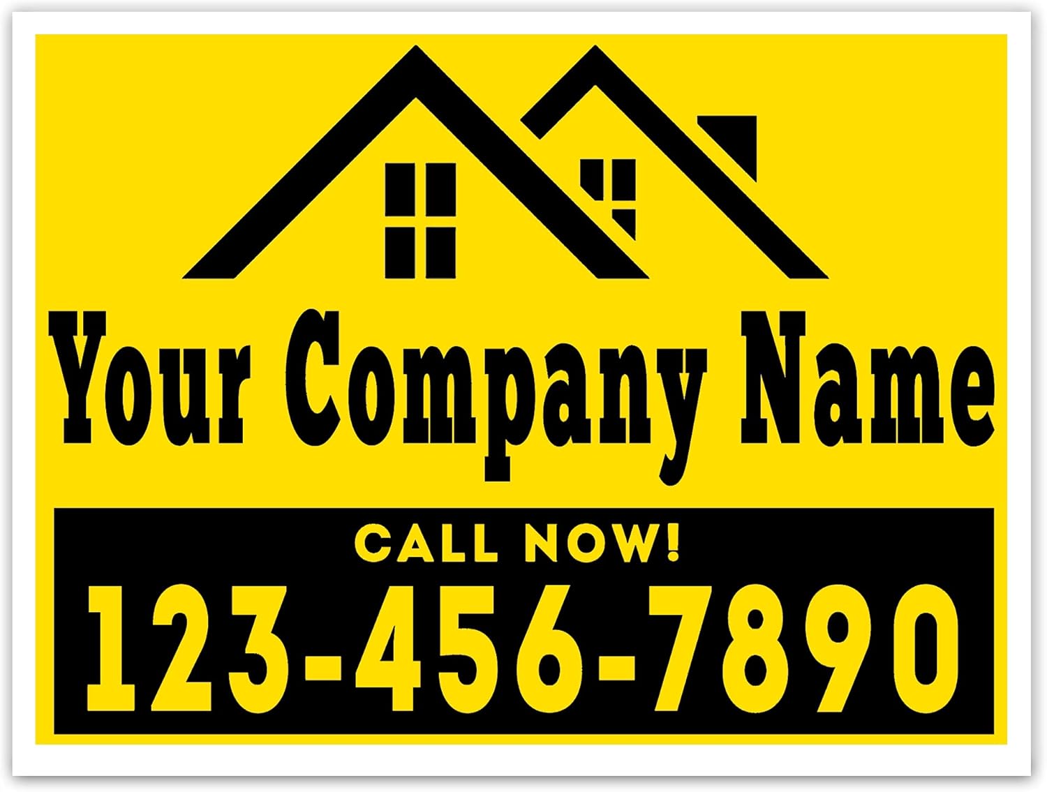 24x18 Double-Sided Waterproof Plastic Bandit Signs Q290981