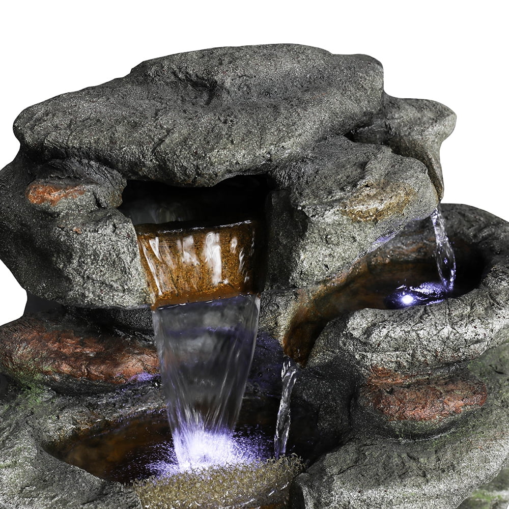 Rock Water Fountain with Led Lights B587
