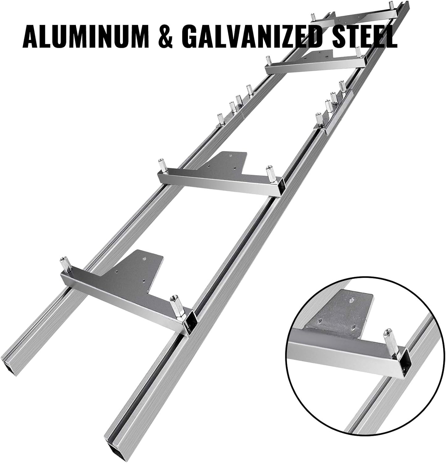 9 FT Chainsaw Mill Rail Guide with 4 Wood Fixing Plate C67525