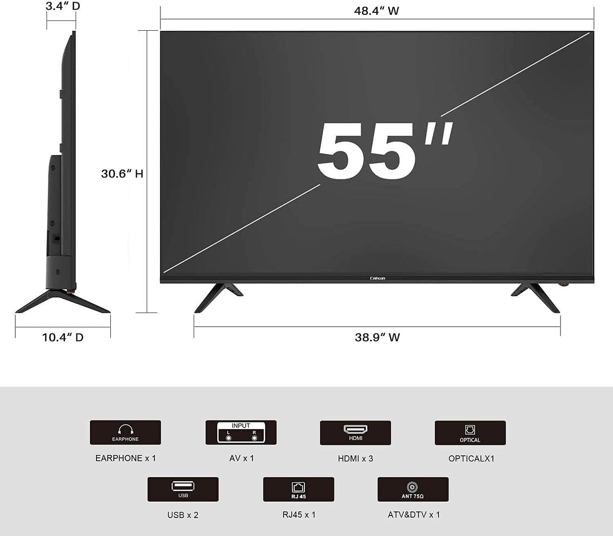55 inch 4K UHD HDR Smart Android TV I4887
