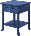 Cobalt Blue Drawer and Slide End Table X7777