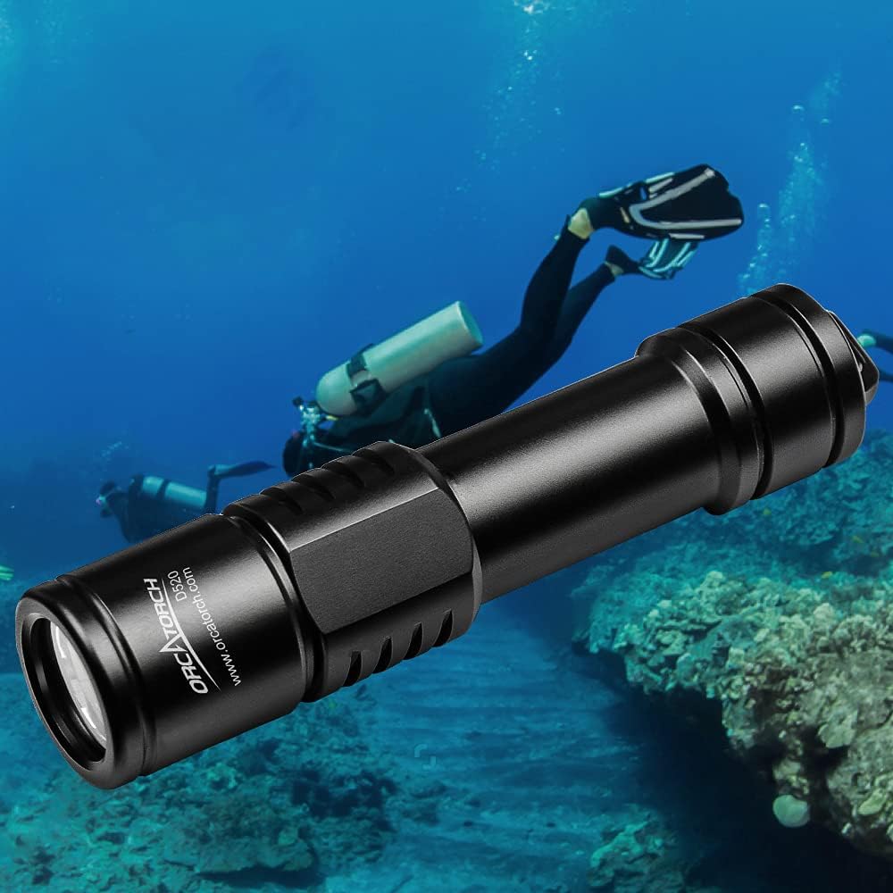 Black Waterproof Scuba Dive Light 1000 Lumens Underwater Flashlight Q187025