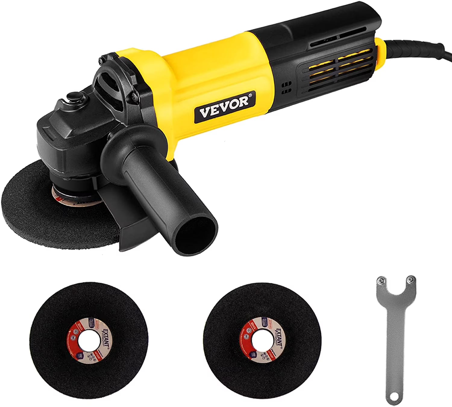 Angle Grinder 4-1/2" 11A with Paddle Switch and 360° Rotational Guard, 12000rpm F7778
