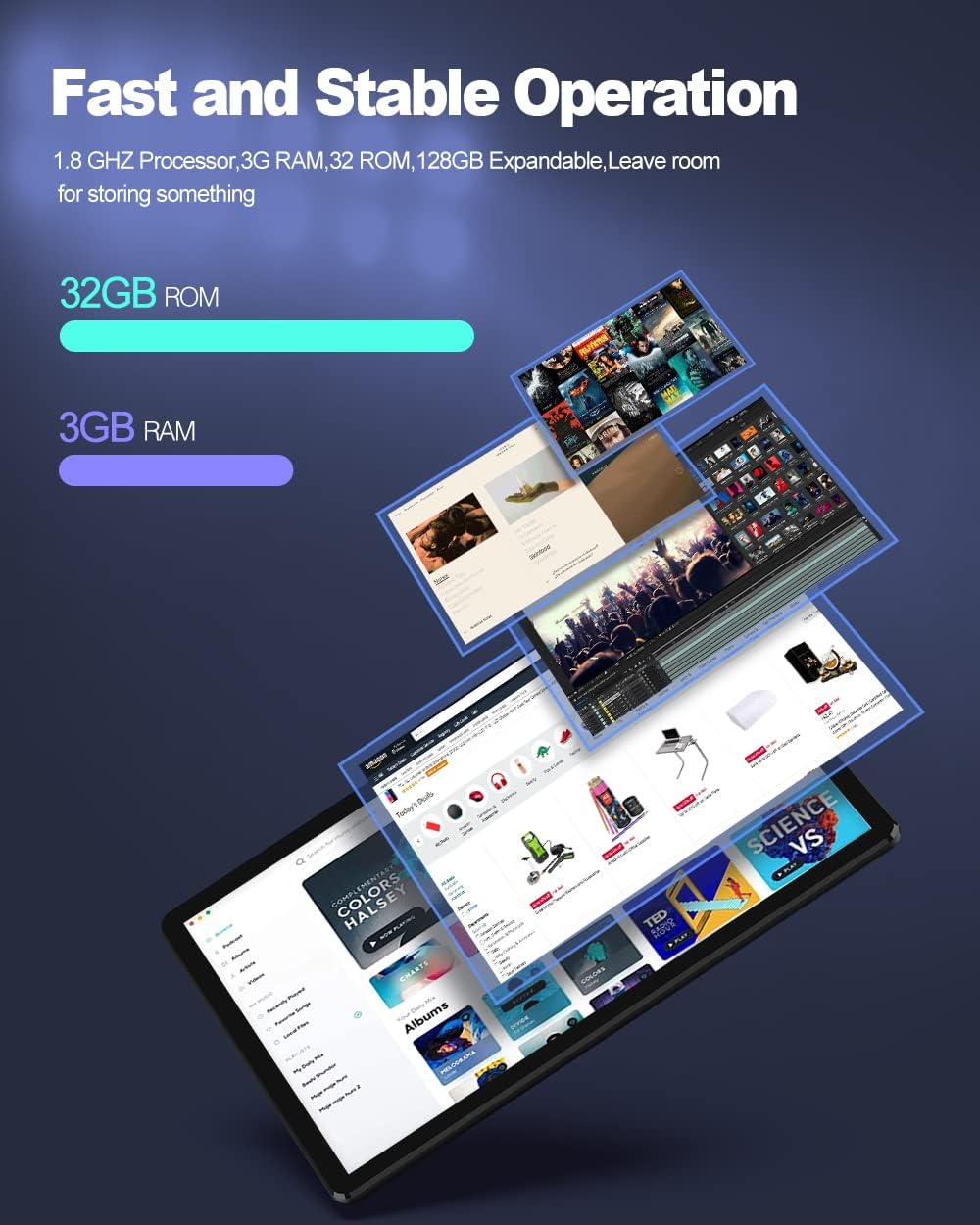 Android 11 Tablet 10 inch 3GB + 32GB IPS Touch Screen P30751