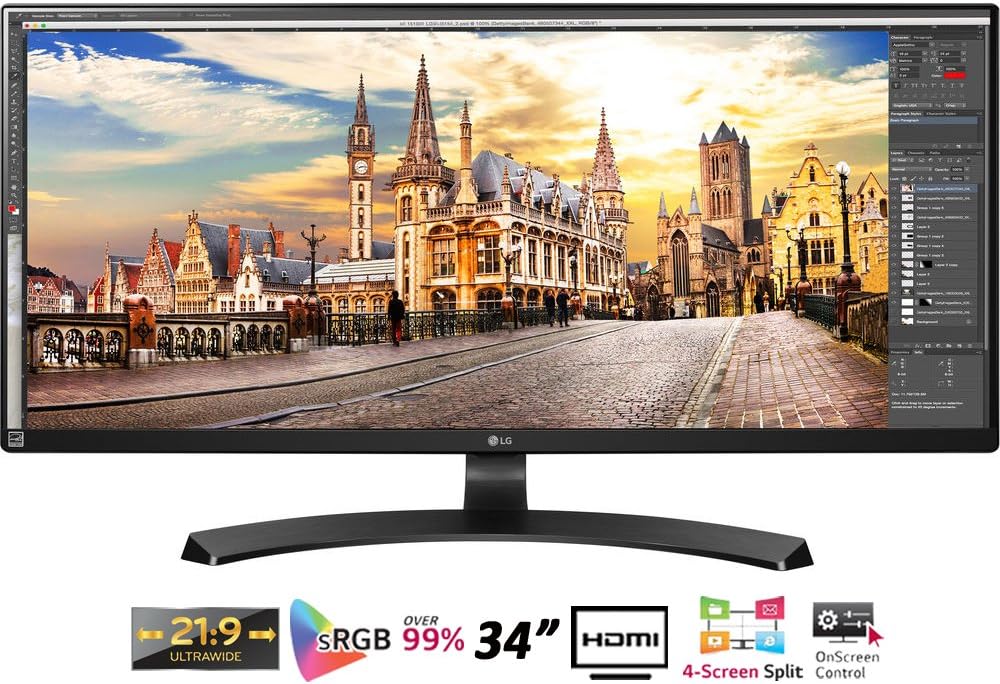 34-inch 21:9 UltraWide IPS Monitor with Extended Gaming Mouse Pad T59266