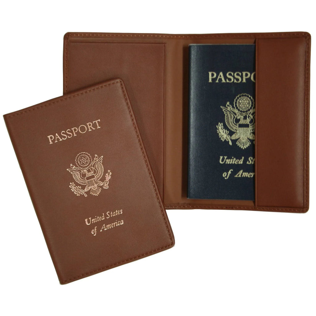 Blue Leather Passport Case O337