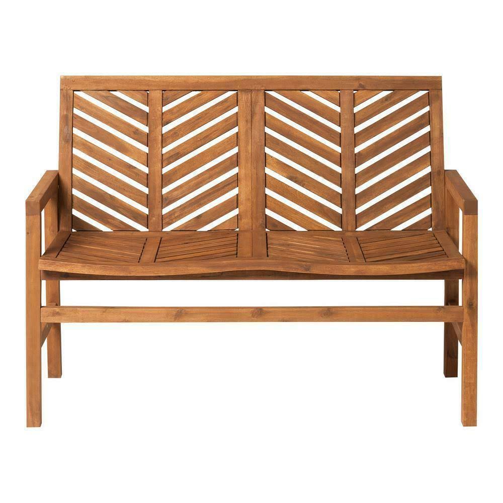 Brown Acacia Wood Outdoor Loveseat D20232