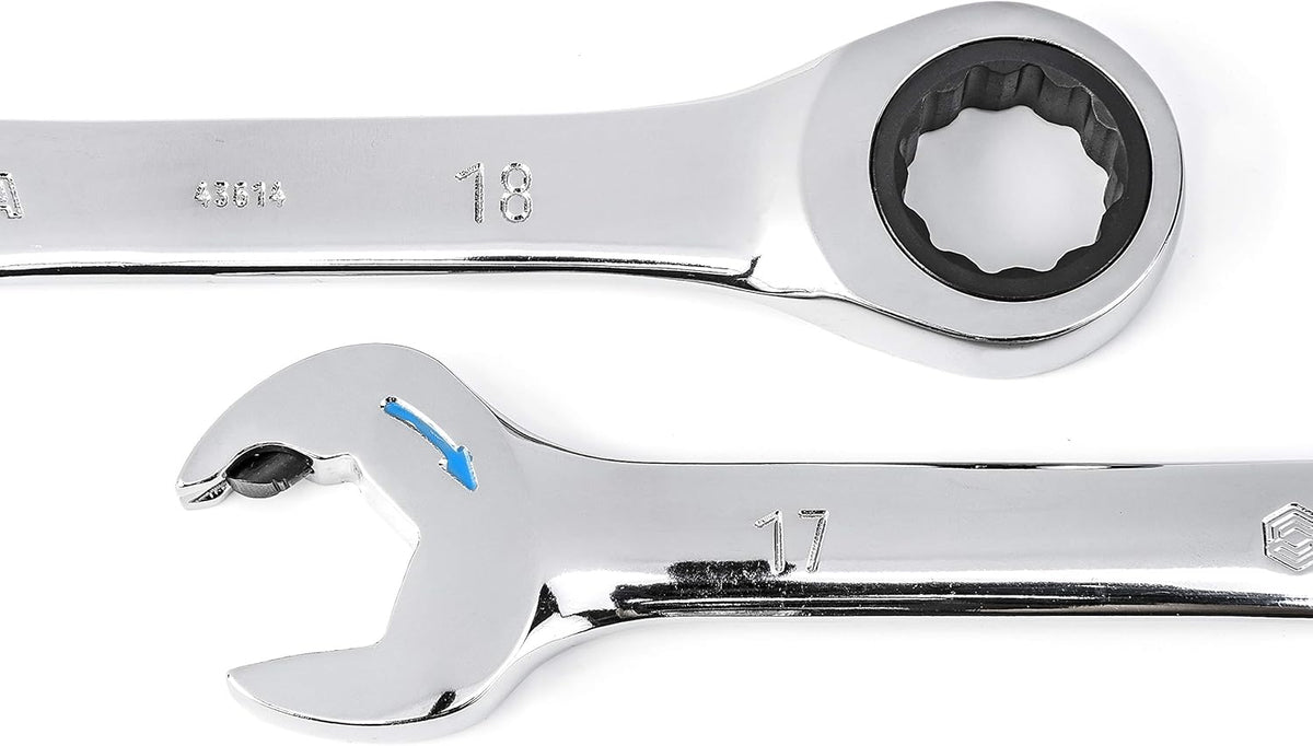 12-Piece Double Ratcheting Wrench Set Metric J112