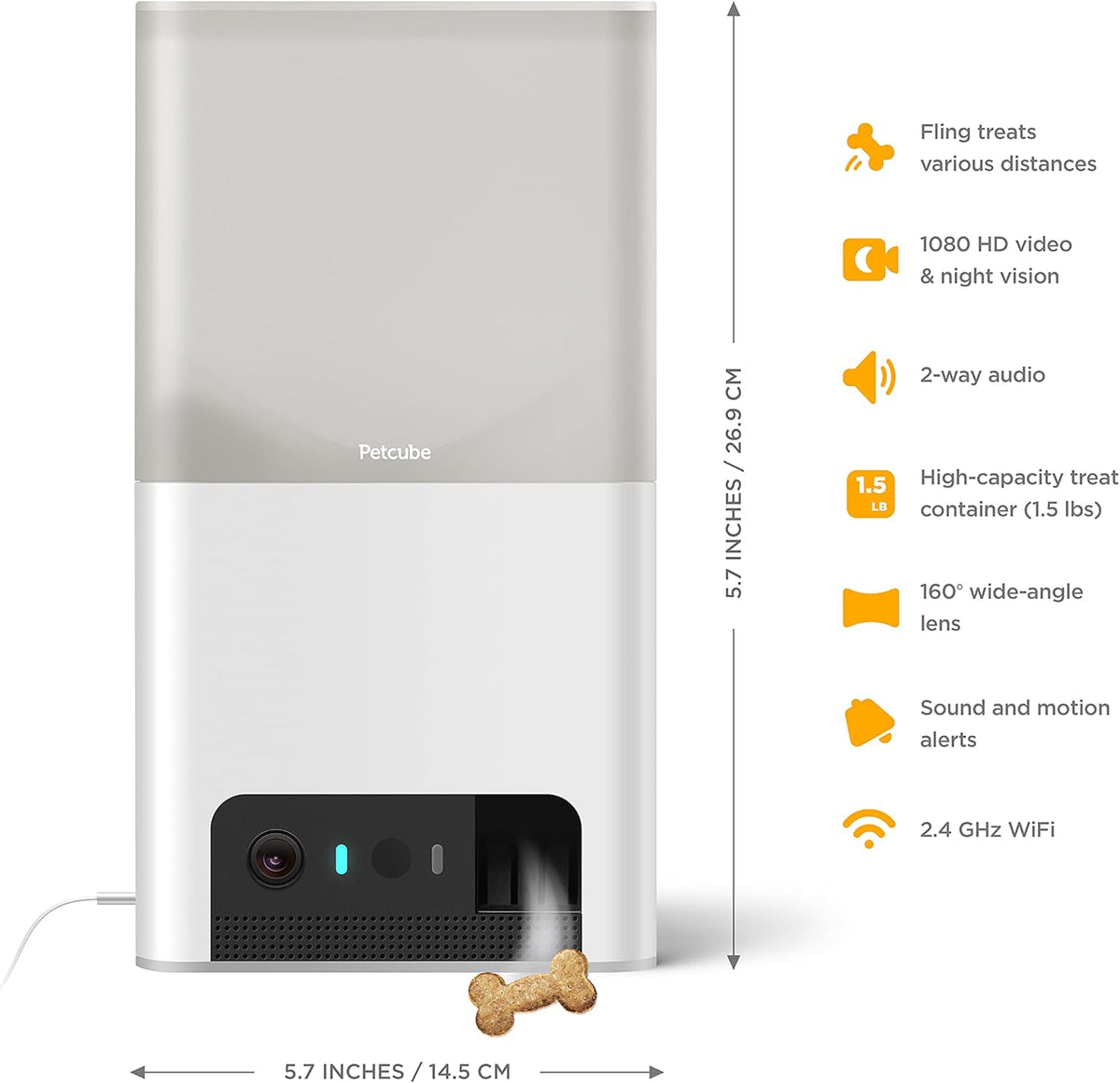 1080p HD Interactive WiFi Pet Camera with Treat Dispenser Q638