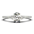 14K White Gold 3 Stone Ring T514602