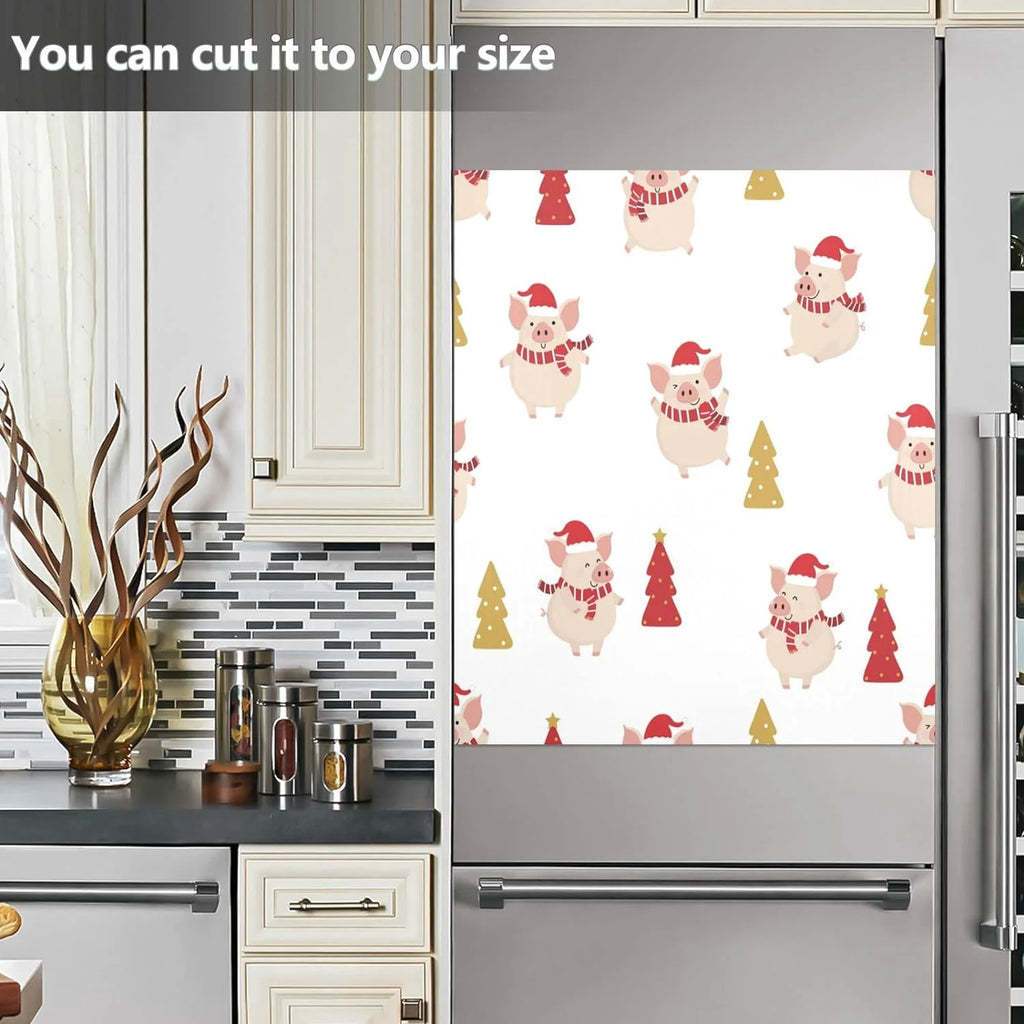 Christmas Pig Dishwasher Magnet Cover J91175
