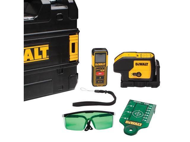 Green 3 Spot Laser and 100 ft. Laser Distance Measurer W644