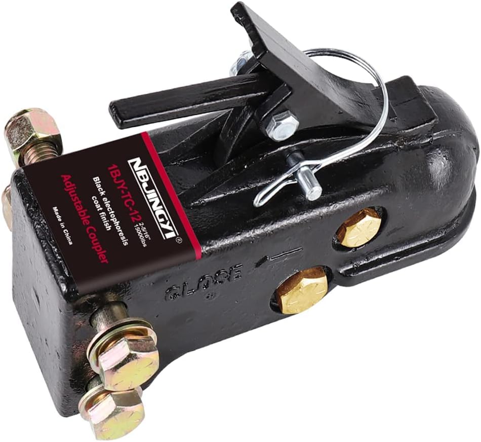 Heavy Duty Cast Adjustable Trailer Coupler 2-5/16 in, 15000LBS Capacity, Pack of 2 A81832