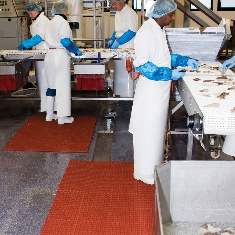 Red Drainage Anti-Fatigue Mat B534
