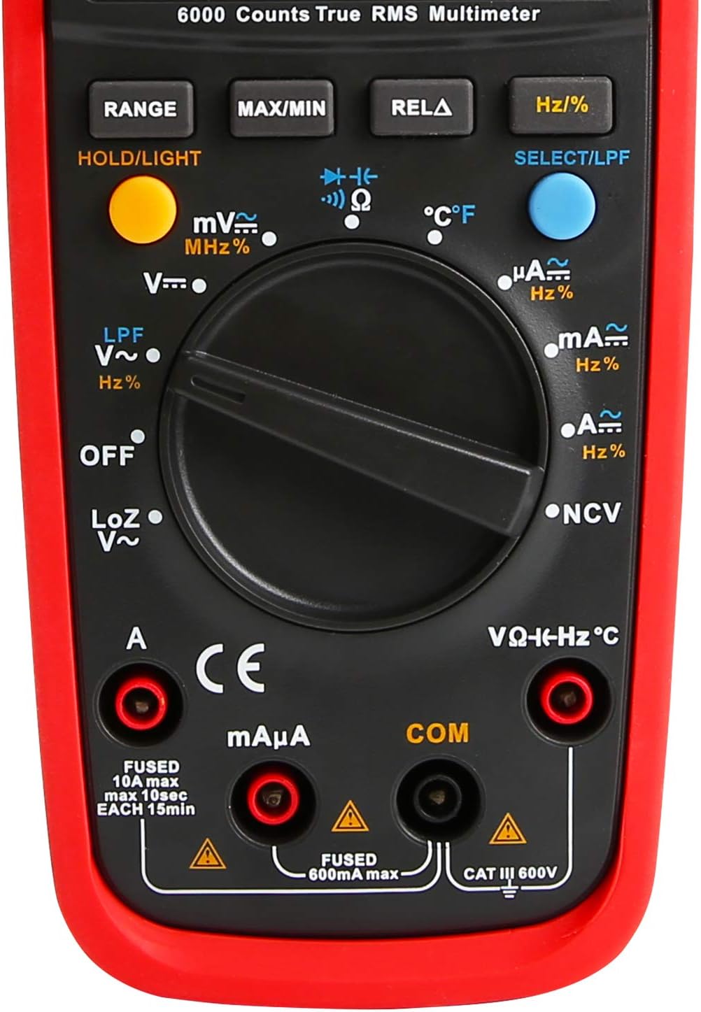True RMS Digital Multimeter 6000 Counts AC DC Voltage Current Resistance Capacitance Frequency Temperature H884726