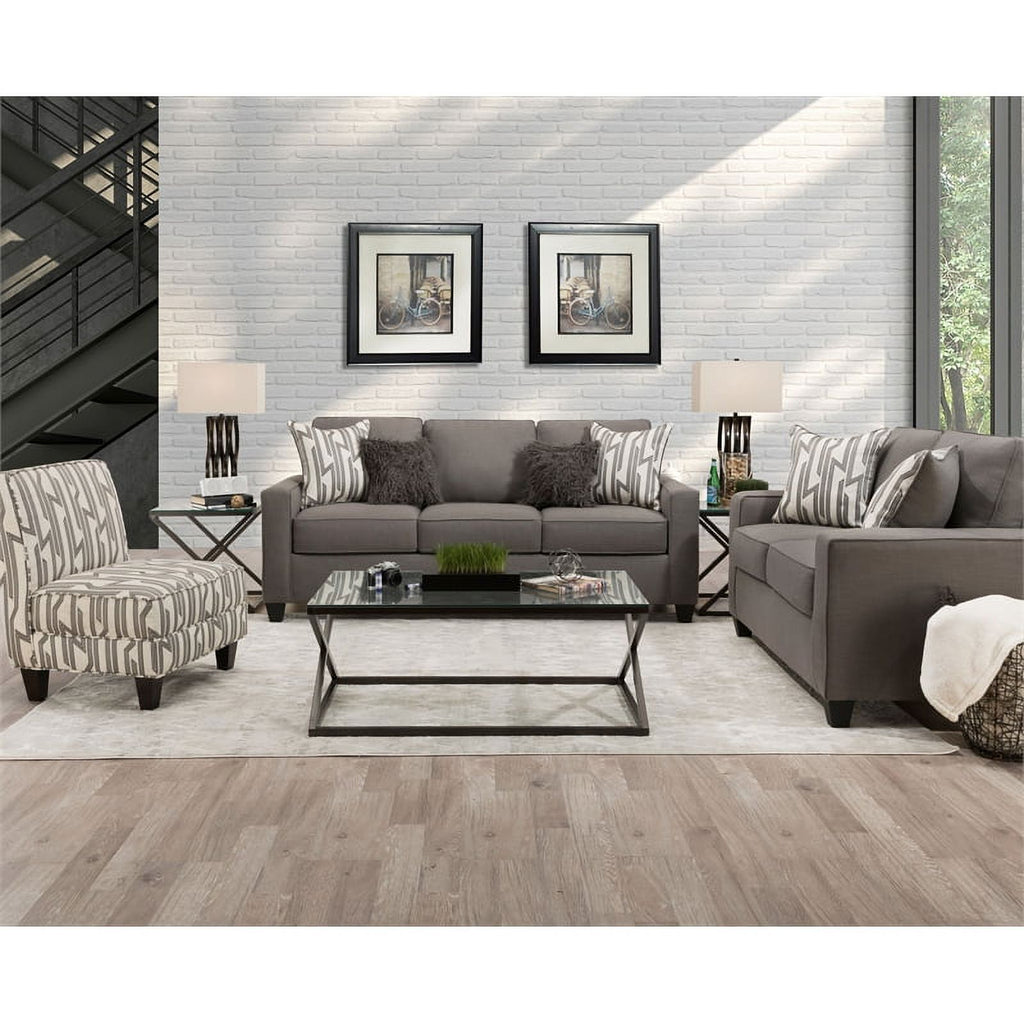 Gray Sofa with Accent Pillows S4363