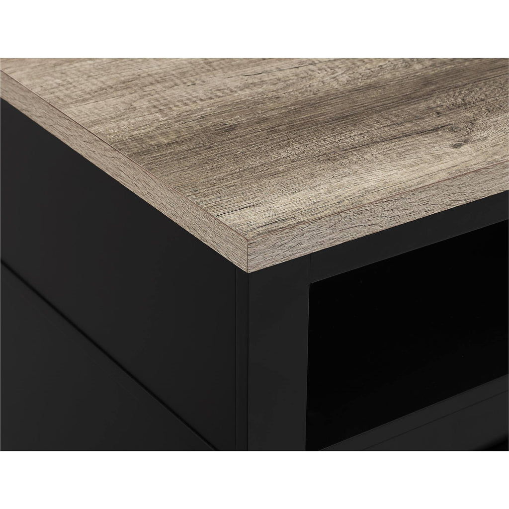 Black Electric Fireplace TV Stand F9720