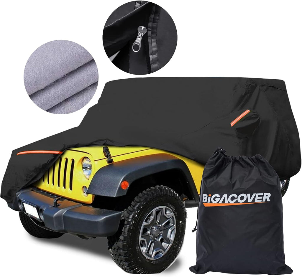 Black Waterproof SUV Cover with Zipper Pack of 2 Y390793