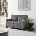 Dark Grey Corduroy Sofa Loveseat with Storage N72231