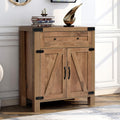 Dark Grey Wood Sideboard Storage Cabinet with Drawer and Cabinet X81686
