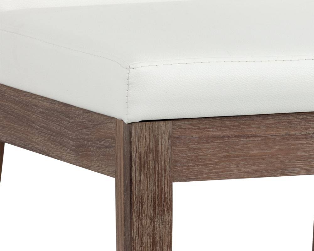 White Faux Leather Dining Chair W411