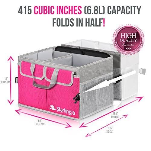 Car Trunk Organizer, Foldable Storage Cargo Box with Nonslip Waterproof Bottom M721919