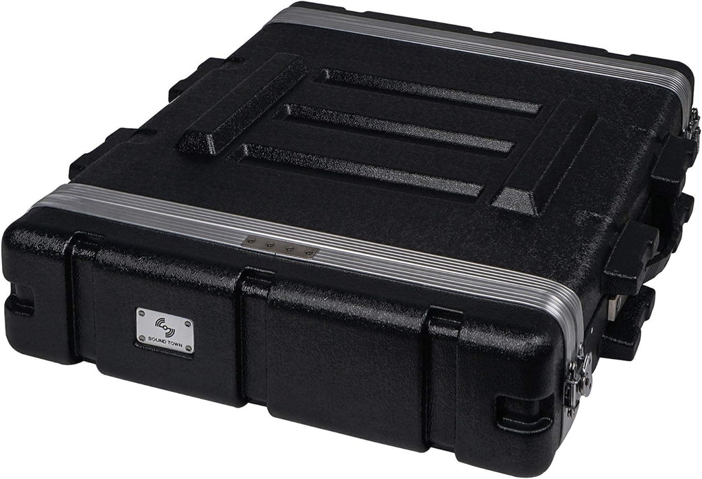 2U PA DJ Rack Case with ABS Construction and Heavy-Duty Latches H971341