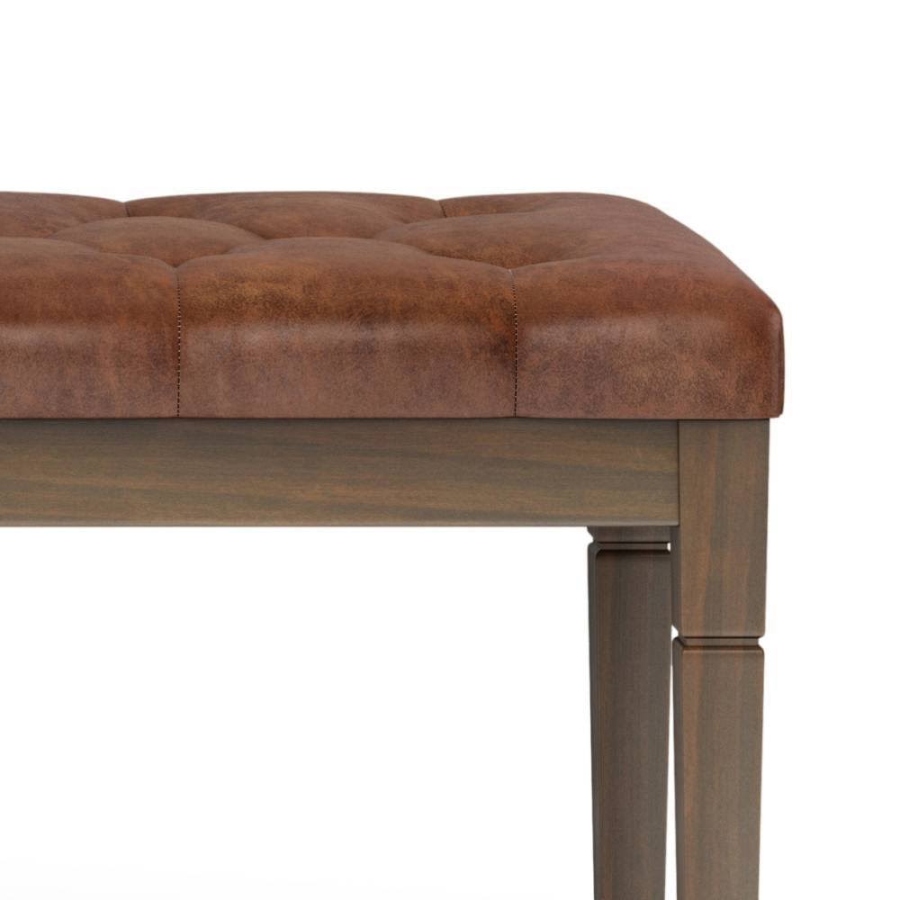 Distressed Saddle Brown Rectangle Ottoman Bench G7036