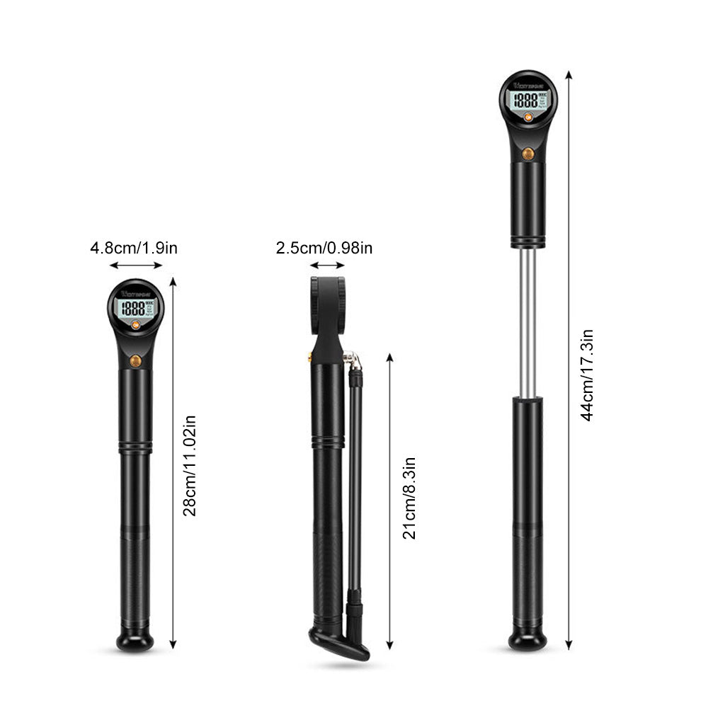 320PSI High Pressure Bike Air Shock Pump Digital Gauge V8926