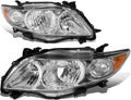 Chrome Housing Amber Corner Headlights Assembly K34845