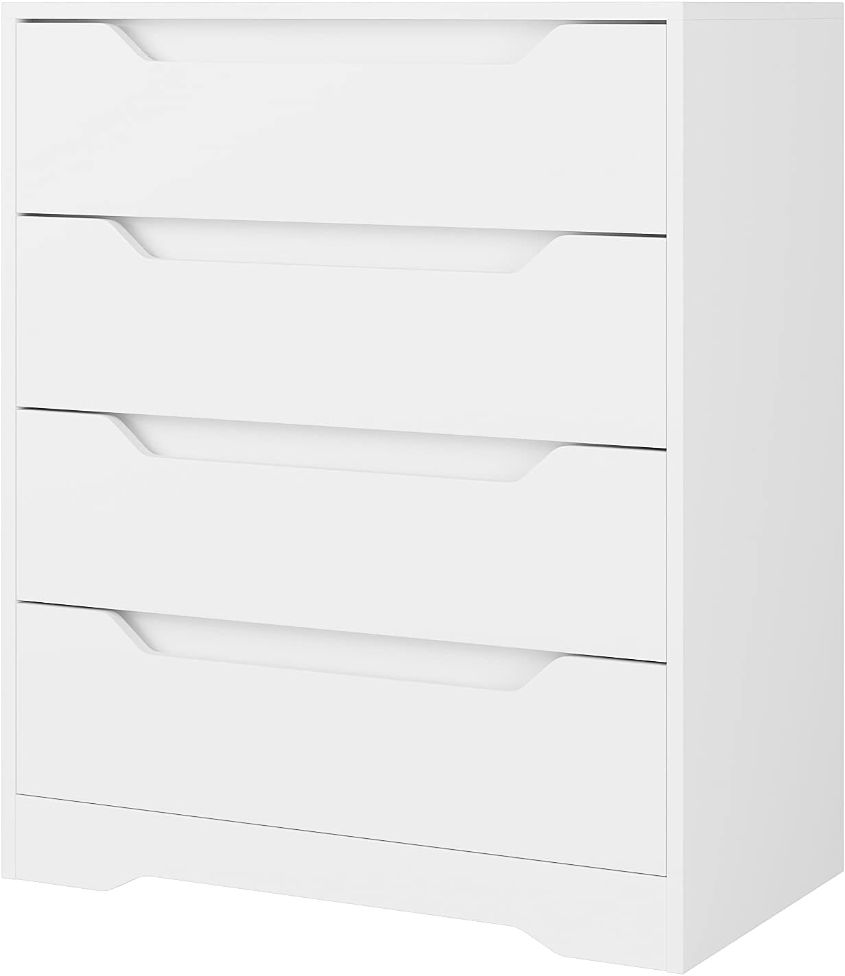 White 4 Drawer Wood Dresser X81809