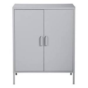 Black Metal 2-Door Storage Cabinet T3132
