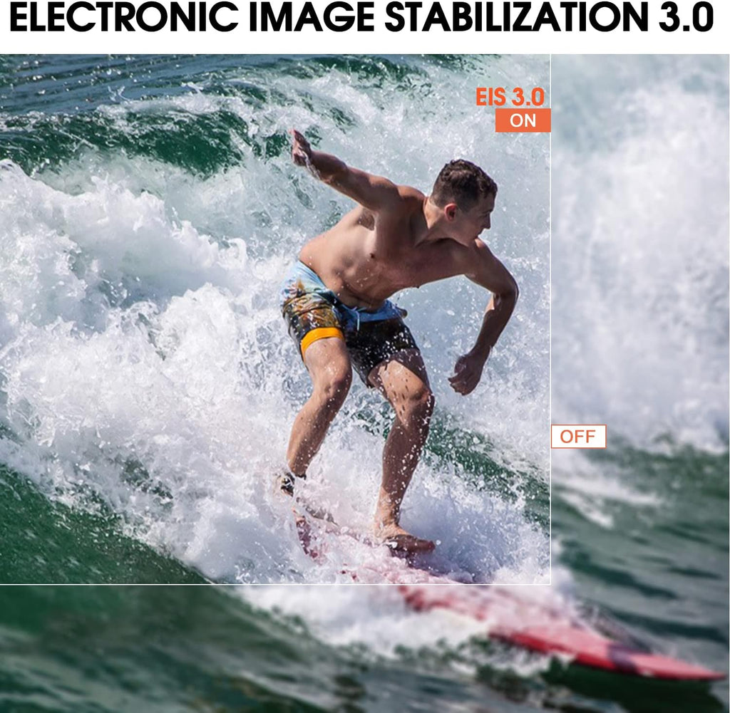 Grey Waterproof Action Camera with Stabilization Q6814