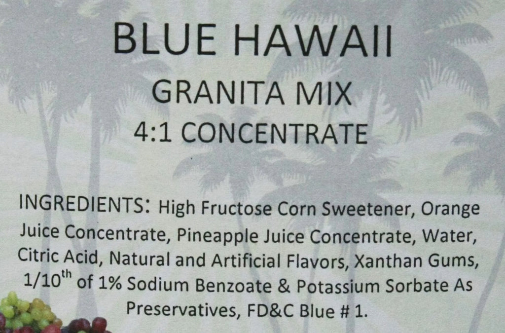 Blue Hawaii Frozen Drink Slushie Mix 64 oz Bottle Z23322