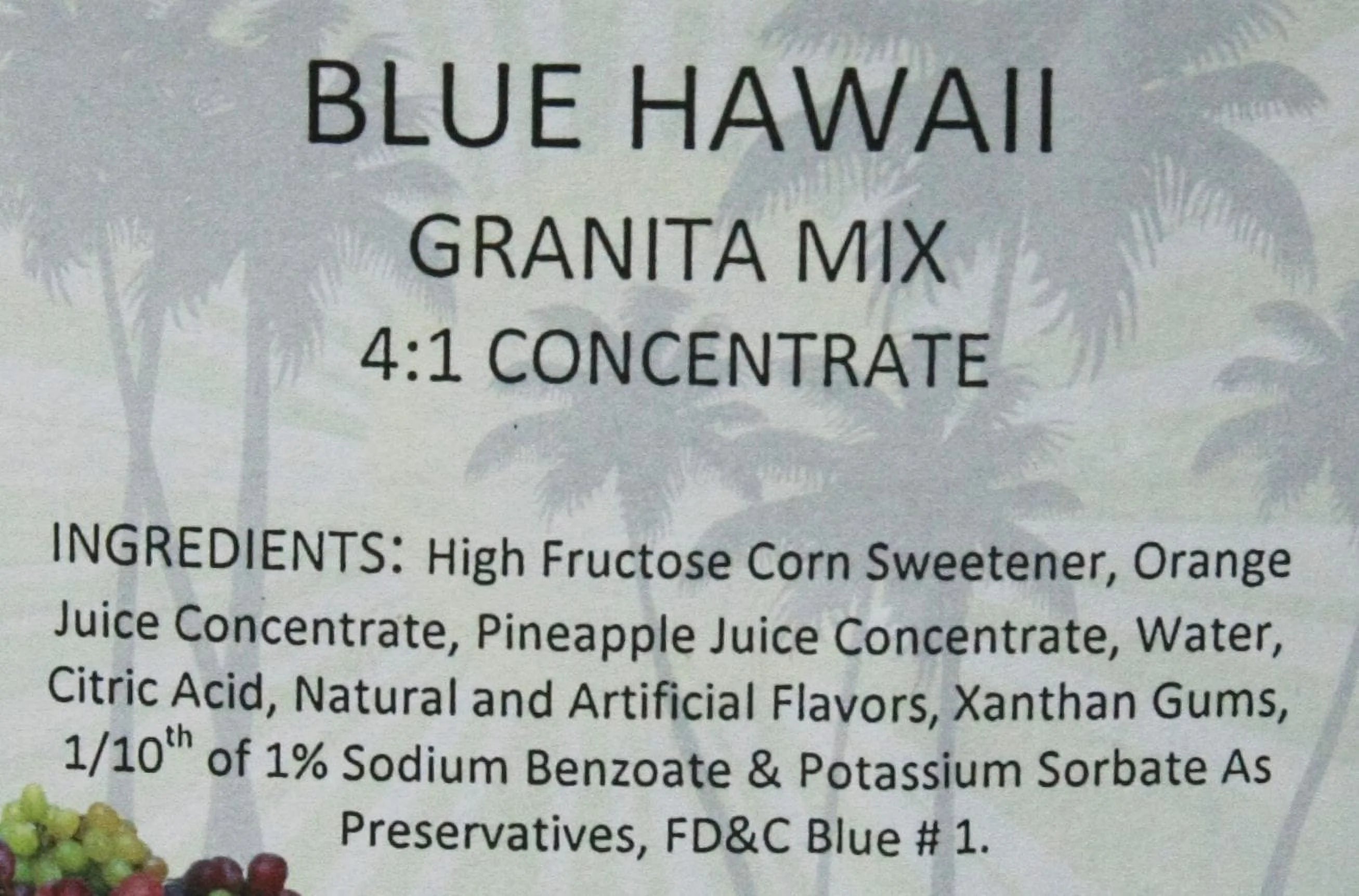 Blue Hawaii Frozen Drink Slushie Mix 64 oz Bottle Z23322