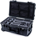 Black Pelican 1510 Case with Grey Dividers & mesh lid Organizer F870