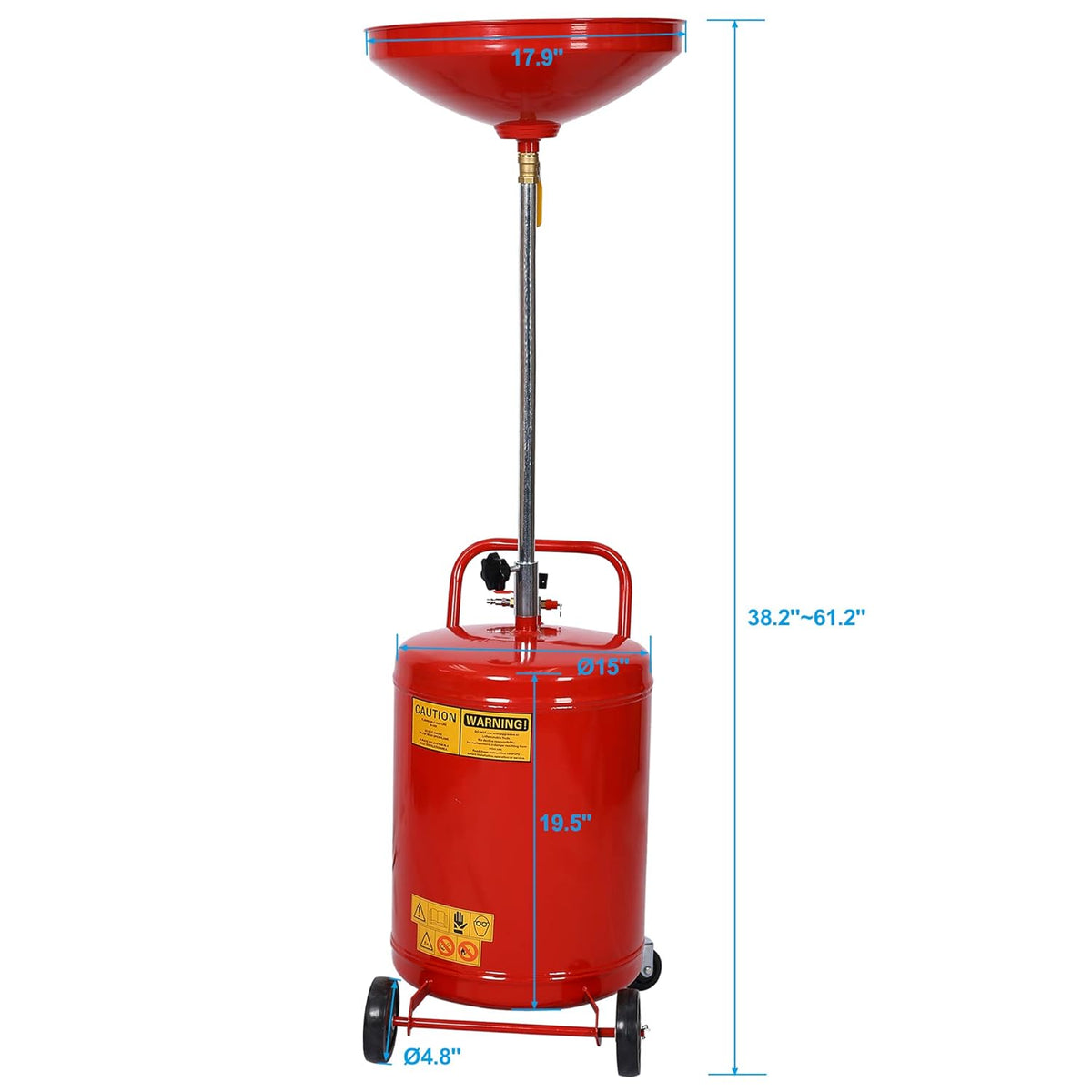 15-Gallon Oil Drain Pan with Hand Pump S89252