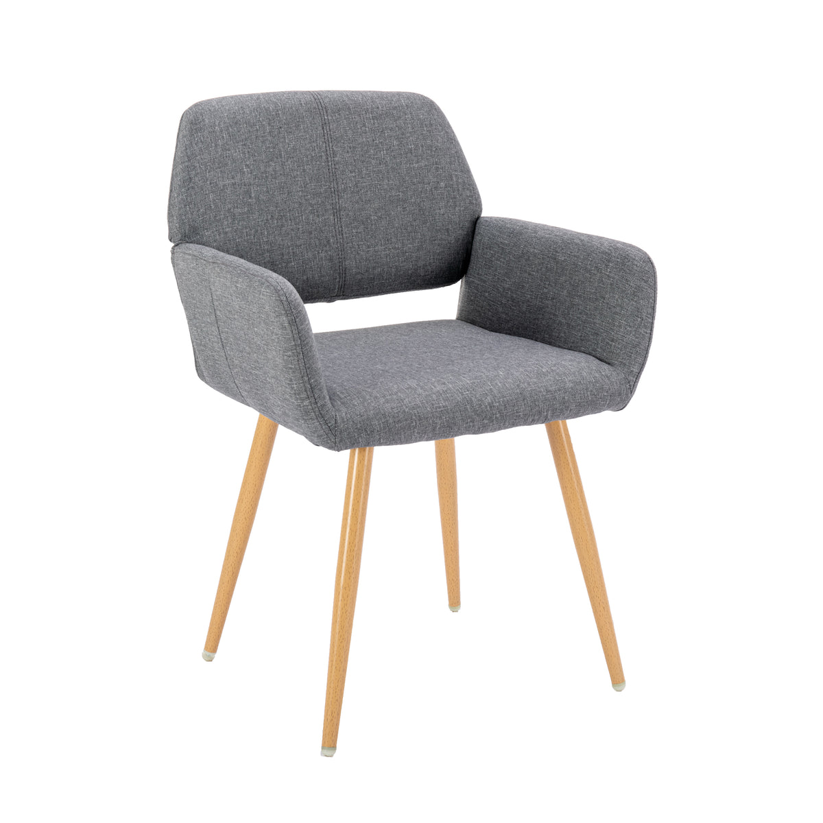 Gray Upholstered Accent Chair with Metal Legs U53466